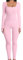 OYIGELZ Combinaison de yoga pour femme - Une pièce - Tricot côtelé - Manches longues - Pour le sport - Col carré - Combinaison moulante et douillette, Rose clair J, S