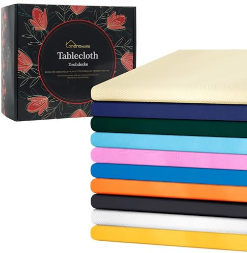 Einweg Vlies Stoffähnlich Tischdecke, 1m x 2,5m, Beige+Dunkelblau+Dunkelgrün+Hellblau+Pink+Blauer See+Orange+Schwarz+Weiß+Gelb, Hochzeit, Geburtstag, Party, Dekoration, Bierzeltgarnitur