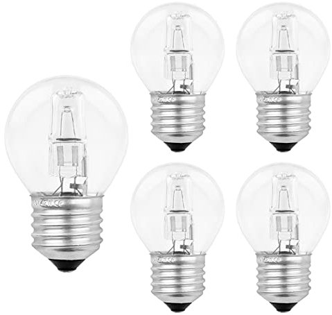 SCNNC Lampadina G45 E27 Dimmerabile 230V, Bianco Caldo 2700k, Trasparente Lampadine Golf E27 G45 per Soggiorno Camera da Letto Corridoio, 5 Pezzi