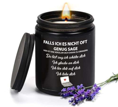 Ihn Sie Lavendel Duftkerze Liebesgeschenke für Freundin Freund Frauen Männer Weihnachten Hochzeitstag Geburtstag für Sie Ihn