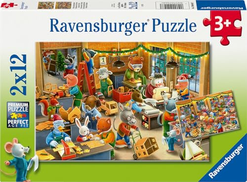 Kinderpuzzle 2x12 Teile - Weihnachtswerkstatt