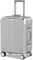 Voyagoux Koffer handgepäck - 42L, Hartschalenkoffer klein, TSA-Schloss, Aluminium, Reisekoffer mit Rollen, 4X Airwheel-System Rollen, Robust und Leichtgewicht Suitcase, 54x38.5x24, Silber