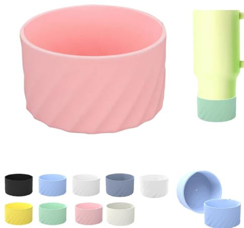 Silicone Boot for Stanley 40 30 oz, Protective Silicone Boot for Stanley Tumblers, Cup Bottom Sleeve Bottom Protector for Stanley 7.5cm 2.95 inch Diameter Water Bottle Accessories (Pink)