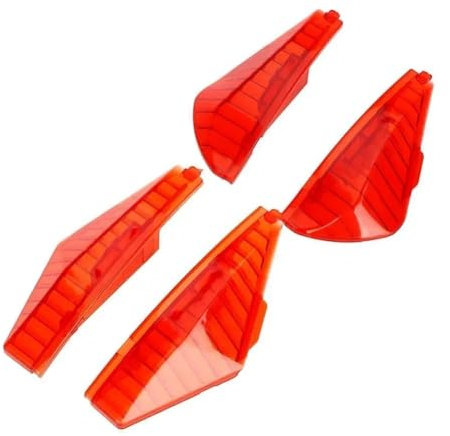 ERAKAFZTTK 4 stücke Lampenschirm In Die Enge getrieben Rotes Quadrat Lampenschirm Lampe Gehäuse Fit for Kugoo S3 Elektrische Roller Vier-Ecke Lampenschirm Zubehör