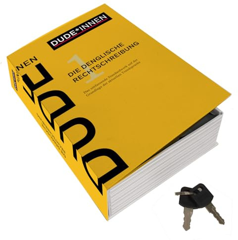 Dude*Innen Booksafe L : Verständlich Rechtschreibung studieren Lustiges Buchversteck - Ideal für Studierende