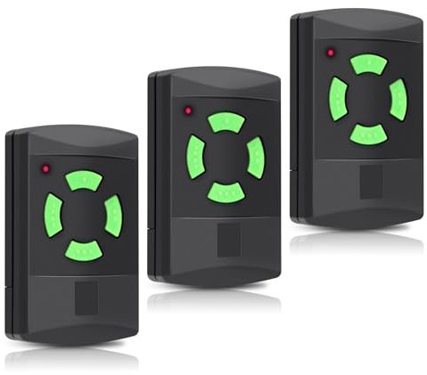 Lot de 3 télécommandes de rechange pour émetteur portatif Hörmann hsm4 437230, télécommande auto-apprentissage 26,975 MHz, 4 canaux pour porte de garage, porte d'entrée, porte d'entrée, etc