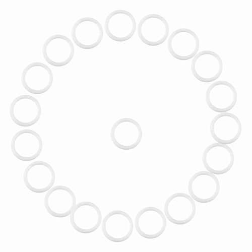 KIMISS 20pcs Safe Pulierer Halter, O-Ringe Dummy 20pcs Silikon O Ringe Kettenclips Soher Kettenzubehör Ein Halter für Baby Adapter Baby (WHITE)