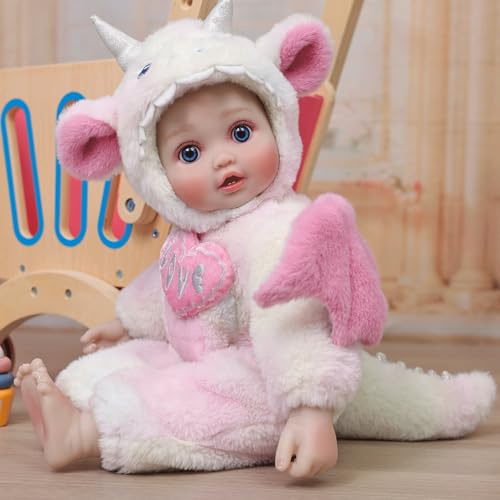 Cloveray Baby Dolls, 18inch Large Realistic Cute Soft Body Baby Doll Real Life Baby Dolls with Accessories for 3+ Year Old Girls Gifts, Pretend Play, Collection, Love Slogan Design