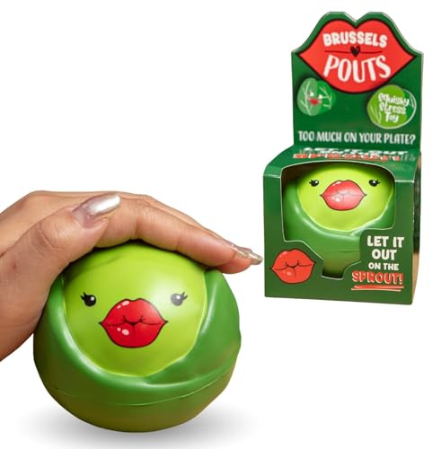 Boxer Gifts Brussel Pouts Squishy Stress Ball – Funny Stress Relief Toy for Adults, Anxiety Relief, Novelty Stocking Filler, Secret Santa Gift for Colleagues