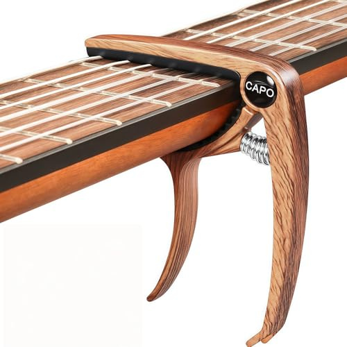 Kapodaster für Gitarre Kapodaster Capo Gitarre - Capodaster, Gitarre, für Akustikgitarre, E-Gitarre, Equipment – Braun