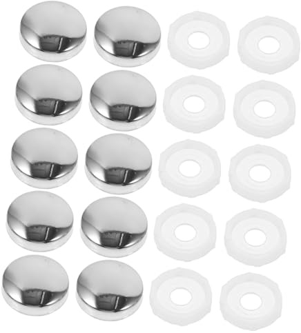 FIXOSHEE 100 pezzi Tappi per Bulloni in Plastica e Ferro Coperture Protettive Antiruggine per Bulloni da Falegnameria Tappi Decorativi per Specchi e Pannelli Resistenti e Flessibili per