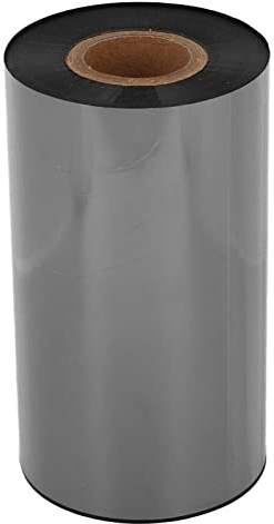 Telituny Thermal Transfer Ribbon Black Resin Antistatic Wear Resistant Clear Printing Enhanced Wax Barcode Ribbon 110 mm x 300 m for Electronic Product Labels Material Labels Labels