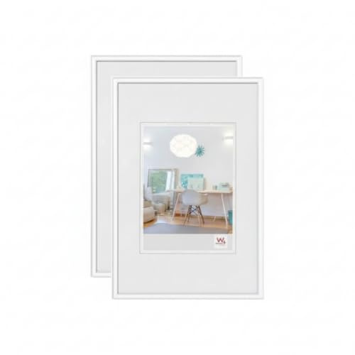 walther design Bilderrahmen Weiss 10x15 cm 2er Pack New Lifestyle Kunststoffrahmen KV015WD