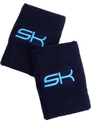 Sportkind Schweißbänder groß (12x8cm), 2er Set, Navy blau