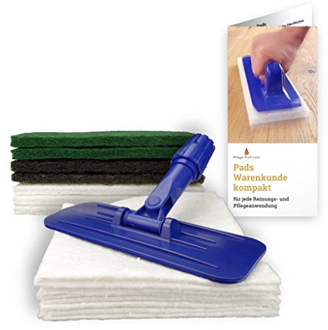 Padhalter mit Stielaufnahme inkl. 7 Normalpads und 10 Ölsaugtücher