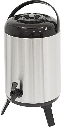 Getränke Dispenser Spender 9,5 Liter Edelstahl Aluminium mit Griff
