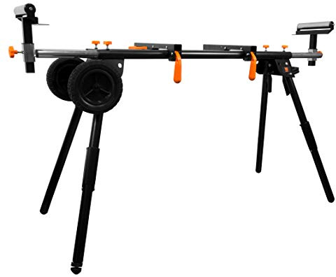 WEN MSA330 Collapsible Rolling Miter Saw Stand with 3 Onboard Outlets