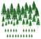 Woohome 45 Stück Modell Bäume Mini Miniatur Bäume Mischwald Bäume Landschaft Diorama Baum Architektur Bäume für DIY Landschaft, Natürliche Grün, 5CM ~ 15CM