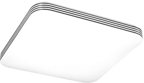 LEDVANCE LED Wand- und Deckenleuchte, quadratische Leuchte mit Bewegungsmelder für Innen, Betriebsarten per Klick änderbar, Warmweiß (3000K), 430mm x 430mm, ORBIS SQUARE CLICK SENSOR