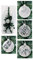 Christmas Decorations set of 12 Glass Baubles Snowy Hanging Decoration Hand Made 8cm Balls for Christmas Tree Home Decor
