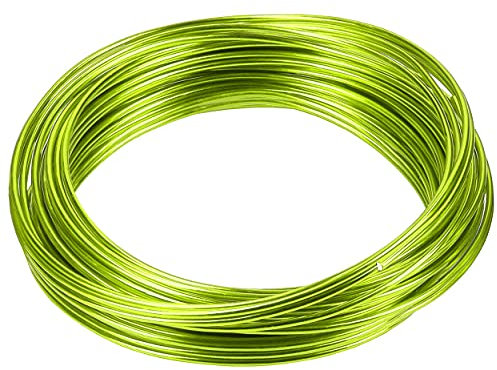 mumbi 10 m di Filo per bricolage, 2 mm, Lime, Alluminio, Verde Tiglio, unità