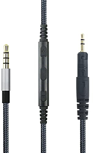 Câble audio avec connecteur de verrouillage pour casque Audio Technica ATH-M50x, ATH-M40x, ATH-M70x, ATH-M60X, microphone de volume à distance compatible avec iPhone