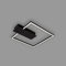 Briloner Leuchten - LED Deckenleuchte dimmbar in 3 Stufen, Memoryfunktion, warmweiße Lichtfarbe, LED Deckenlampe eckig, schwarz, 375x320 mm