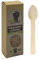 Ökolution Juego de 25 cucharas desechables de madera con revestimiento de cera de carnauba, certificado FSC, embalaje sostenible, aprox. 15 cm