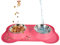 Ligo - Ciotole per Cani e Gatti di Piccola, Media e Grande Taglia, Ciotola Doppia in Acciaio Inossidabile Antiscivolo e Anti Goccia, Ciotola Cane con Tappetino in Silicone (M, ROSA)