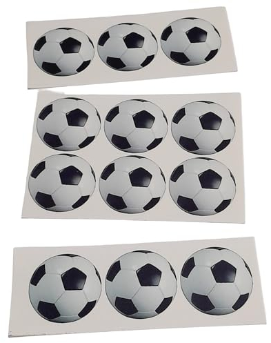 Cupcake Toppers Black & White Football Sport Edible Wafer/Rice Paper Round Cake Topper Decorations (12x Footballs)