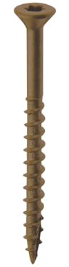 Nuvo Iron Deck Screws Jar # 8 x 2 1/2 - 250 Count, Brown