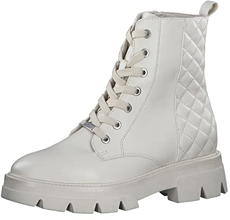s.Oliver Damen Stiefelette,Schnürboots,Fußbett,Cream,EU 41