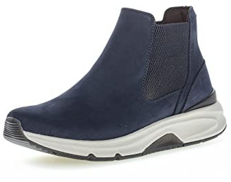 Gabor Damen Chelsea Boots, Frauen Stiefeletten,Wechselfußbett,uebergangsschuhe,uebergangsstiefel,Schlupfstiefel,Blue (Micro),43 EU / 9 UK