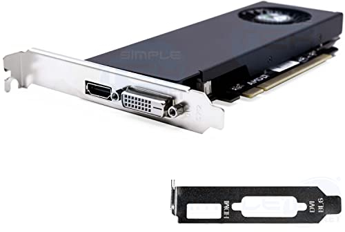 SIMPLETEK - Scheda Video RX 550 4GB per PC Desktop SFF | 1x HDMI, 1x DVI | Staffa Low Profile inclusa