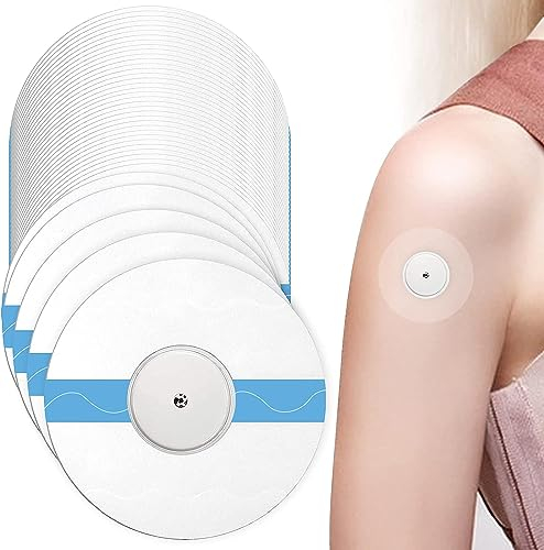 HKQP Freestyle Libre Pflaster 100 Stück Transparent Sport Wasserfest Hautfreundlich Rundpflaster für Freestyle Libre 1 2 & 3 Sensor
