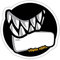 Spreadshirt Die Wilden Kerle Namenssticker Grins Sticker, max. 10x10 cm, 10 x 10 cm, Mattweiß