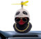 Facynde Auto-Ornamente für Armaturenbrett | Kleine Quietsche-Ente Auto-Ornamente | -Gummi-Ente, Autodekoration, Ente mit Propellerhut, Armaturenbrett-Zubehör, Motorrad-Fahrrad-Gadgets