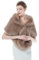 BEAUTELICATE Châle Étole en Fausse Fourrure Cape Boléro De Femme Mariage Hiver sur Robe de Soirée Mariée Cérémonie Fête Demoiselle d'honneur(Taille Unique, Fourrure Longue - Rose Pêche)