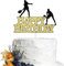 Dcokska -Tennis Happy Birthday Cake Topper, Sporty Tennis Theme Happy Birthday,for Man woman Sport Theme Birthday Party Decorations/Dinner Party Cake Topper Decorations (tennis-black2)