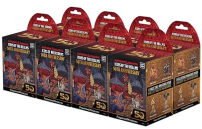 WizKids D&D Icons of The Realms: 50th Anniversary - 8 ct Booster Brick | Dungeons and Dragons Miniatures | Blind Box | Set 31