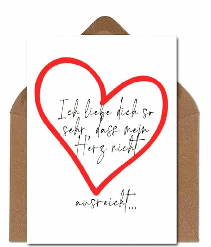 The Life Barn Postkarte mit Umschlag Liebe Karte zum Hochzeitstag Jahrestag Valentinstag