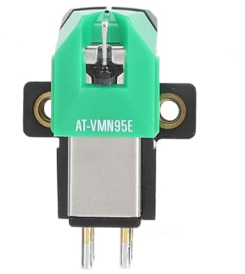 AT VM95E Reemplazo de Cartucho de Tocadiscos de Doble Imán Móvil, Cartucho para Aguja Magnético Profesional con un Rango de Frecuencia de 20-22 Khz, para Tocadiscos de Fonógrafo