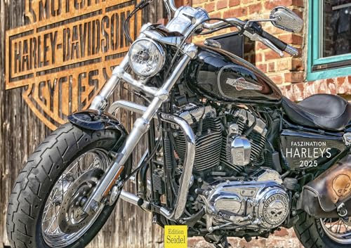 Edition Seidel Premium Kalender Faszination Harleys 2025 Format DIN A3 Wandkalender Bikerkalender Motorrad Hobby Motorräder Bike