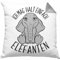 Trendation Elefant Kissen mit Füllung 40x40 Geschenk Für Elefanten-Liebhaber Geschenkidee Ich Mag Halt Einfach Elefanten (Grau)