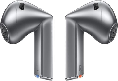 SAMSUNG Galaxy Buds 3 AI True Wireless Bluetooth Ohrhörer, Soundoptimierung, Echtzeit-Interpreter, Geräuschunterdrückung, neu gestaltete Passform, Touch-Steuerung, lateinamerikanische Version (Silber)