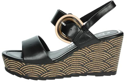 MARCO TOZZI Damen Sandalen mit Keilabsatz mit Klettverschluss Elegant