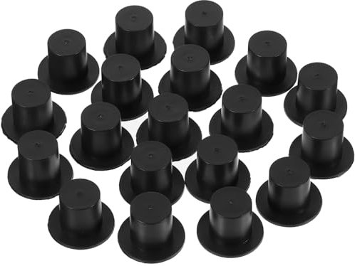 Toddmomy 50 Stück Handgefertigte Mini-Clownhut-Dekoration Weihnachtsdekoration Kunststoffhut Diy-Material Größe L (Schwarz)