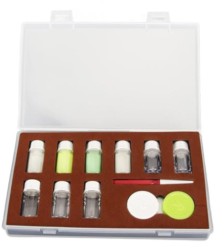 Msiud Watch Fluorescent Powder Set, Luminous Kit Liquid Color Graffiti Advertising Graphics Repair Tool Parts Replacement Glow Pigment Jar Self Glowing Dye Art Paint Painting