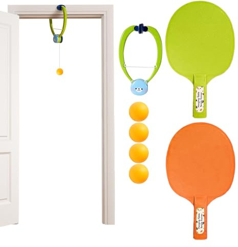 Pings Pong Game, 7-teiliges Tür Pings Pong Set, Tischtennis-Trainer-Set Zum Aufhängen, Verstellbare Hängende Table Tennis Trainer Spiele, Türrahmen PingPong Tischtennis Sets, Übungs Familienspiele