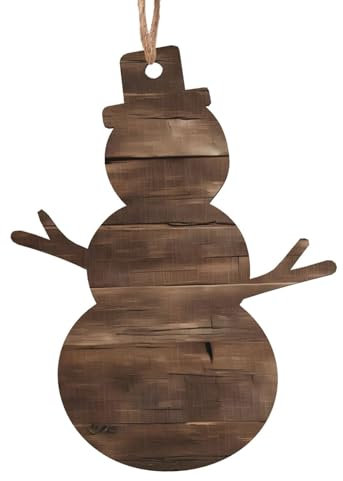Decorazione rustica per albero di Natale in legno con vecchi fienili in stile rustico, da appendere con corde di iuta